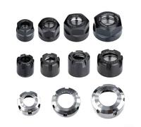 ER Tuercas de portabrocas para herramientas de corte CNC, aleación de acero con agujeros de equilibrio dinámico para reducir el desgaste (ER20-A)