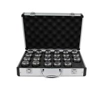 ER11 ER16 ER20 ER25 ER32 ER40 Set A/AA ER Mandril De Manguito Cónico Con Resorte 0.015mm .008mm CNC Soporte Herramienta Fresado Máquina Grabado(Aluminum box ER25-15Pcs (A))