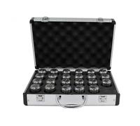 ER11 ER16 ER20 ER25 ER32 ER40 Set AA/UP ER Mandril De Manguito Cónico Con Resorte 0.008mm .005mm Para Fresadora CNC Soporte Herramienta Máquina Grabado(Aluminum box ER20-15Pcs(AAA))