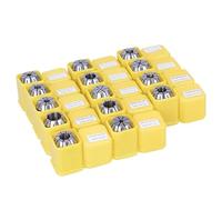 ER11 ER16 ER20 ER25 ER32 ER40 Set ER mandril de manguito cónico con resorte 0.015mm para soporte herramienta fresado CNC máquina grabado torno Collect(Yellow Box ER25-15pcs)