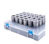 ER11 ER16 ER20 ER25 ER32 ER40 Set ER mandril de manguito cónico con resorte de 0.015mm for herramienta de fresado mango máquina de grabado torno ER Collet(Set Box,ER16-10pcs)