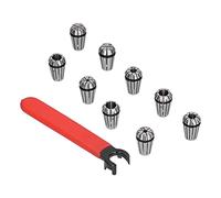 ER16 Spring Collet Conjunto de 10 piezas de alta velocidad CNC Collet Collet Chuck Kit con llave para la máquina de grabado de torno de fresado