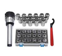 ER25 Collet MTB2 MTB3 MTB4 ER25 abrazaderas de resorte Chuck 15 Uds Collet Chuck Morse cono mango MT2 MT3 MT4 ER25 Collet Set(A (0.015mm),MTB2-ER25-9Pcs)