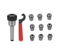 Er25 primavera Abrazaderas Morse Taper eje de conexión Collet Portabrocas titular herramienta precisión para taller acero al carbono (MTB2-ER25-M10)