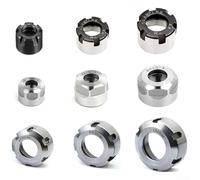 ER25 UM Tuerca de sujeción de alta precisión, tapa de acero al cromo molibdeno para portabrocas de fresado (ER20-A)