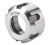 ER25UM M32X1.5 Tuerca de colega, muy resistente al desgaste, adecuada para CNC Milling Chuck Holder Lathe CNC Chuck, fuerte fuerza de sujeción, piso precisión, acabado de óxido negro, ideal para ER