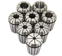 ER32 Spring Collet Chuck 8pcs Conjunto | Manganese Steel CNC Fresh/torno/Grabado | Coletas precisas para mecanizado de alta velocidad | 6-5 a 20-19 rango de tamaño