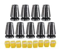 ER8 Collet Set 9pcs | Precisión excepcional 0.005 mm Herramienta de grabado CNC | Para el torno de fresado/prensa de perforación/máquina de grabado | Sker89pc01 hss chuck