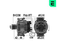 ERA Alternador Generador 120A 14V Para Mercedes Clase C W204 S204 CL203