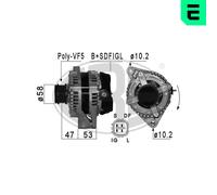 ERA Alternador Generador 130A 14V Para Toyota Corolla 1.6 VVT-i 2.0 D-4D