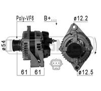 ERA Alternador Generador 150A 14V Para Fiat Freemont 2.0 JTD 209002A