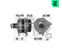 Era Alternador Generador 180A 14V Para VW Passat Variant 2.0 TDI 1.6