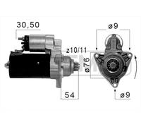 ERA Anlasser Starter 2kW Para VW Transporter IV Bus 220054A