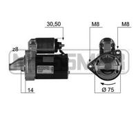 ERA Arrancador Starter 0.8kW Para Hyundai Getz i10 KIA Picanto 220348A 12V