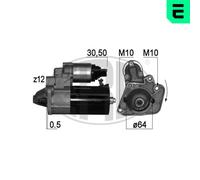 ERA Arrancador Starter 1.2 kW Para Renault Clio IV 1.5 dCi 90 Captur Scénic III