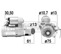 ERA Arrancador Starter 1.4kW Para Nissan X-Trail 220845A