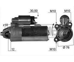 ERA Arrancador Starter 2.2kW Para Ford Transit Kasten Escort VII Stufenheck