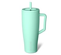 ERA BRATE 40 oz Tumbler con mango y paja | Tumbler aislante 100% aislado con tapa y paja | Hecho de acero inoxidable | Base amigable para el port