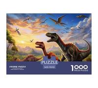 Era de Dinosaurios Paisaje Jurásico Puzzle de 1000 Piezas Papel para Adultos Night View Puzzle para Toda la Familia Regalo Hogar 70x50cm/1000pcs