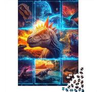 Era de Dinosaurios Puzzle de 1000 Piezas Puzzle para Adultos Papel Noche Cósmica Relajación Enfoque Familia Decoración Regalo 52x38cm/1000pcs