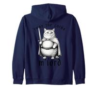 Era el Divertido Meme Medieval de un Gato Llamado M'Lord de The Carbs Sudadera con Capucha