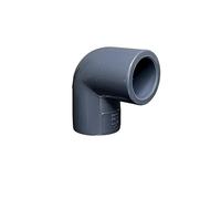 ERA - Enchufe de codo de PVC de 90° de 1,27 cm Schedule 80 - Accesorio de tubería de PVC gris resistente para fontanería, riego y aplicaciones de presión industrial, paquete de 10