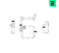 ERA Enfriador de Aire de Carga LLK para Opel Grandland X 1.2 1.6 Turbo