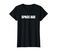 Era Espacial Camiseta, Mujer, Negro, XXL