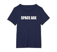 Era Espacial Camiseta, Mujer Tallas Grandes, Azul Marino, 1XL Grande