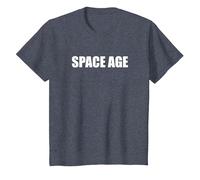Era Espacial Camiseta, Niños, Azul Jaspeado, 3 años