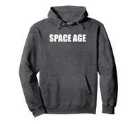 Era Espacial Sudadera con Capucha, Unisex para Adultos, Jaspeado Oscuro, L