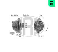 ERA Generador 60A 14V para Suzuki Jimny 1.3 16V 4WD 1.0 1.2 1.1
