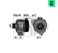 ERA Generador 90A 14V para Mercedes-Benz SLK 230 Compresor 200E