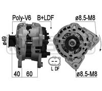 Messmer Alternador Generador 110A 14V Para VW UP 1.0 209261A