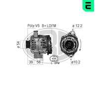 ERA Generador De Luz 85A 14V Para Smart Fortwo Coupe 0.8 CDI