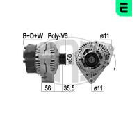 ERA Generador De Luz 90A 14V Para Mercedes-Benz Vito Kasten 108 D 2.3