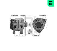 ERA Generador De Luz Para Opel Corsa D S07 1.4