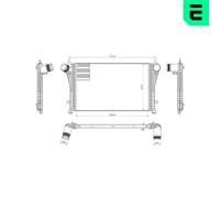 ERA Ladeluftkühler LLK para VW T-ROC 1.0 TSI 2.0 Tiguan Cupra Formentor