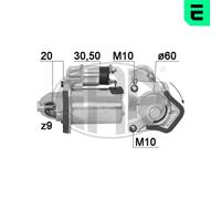 ERA Motor De Arranque Starter 1kW Para Nissan Micra IV 220895A