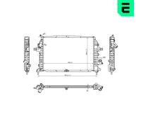 ERA Radiador Enfriador de Agua para Opel Zafira B 1.7 CDTi 1.9 2.0 Astra H