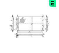 ERA Refrigerador de Motor Enfriador de Agua 673296 Para Opel Insignia A 2.0 CDTi
