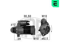 ERA Motor de Arranque 2.2kW para Chrysler PT Cruiser Grand Cherokee II 220710A