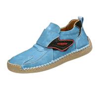 Era Style - Tenis casuales para mujer, estilo retro, con correa ancha, ligeros, planos, para salidas diarias de viaje, Blue, 40.5 EU