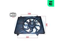 ERA Ventilador Refrigeración Del Motor Radiador Apto para Hyundai i10 Pa 1.1 1.2