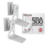 ERA300 Soporte de Montaje en Pared, Inclinable y Giratorio, Compatible con Sonos ERA 300, Instalación Sin Esfuerzo, Incluye Kit de Montaje, Doble, Par (Blanco, Gemelo)