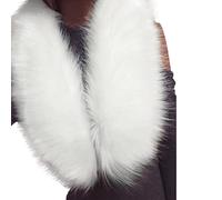 EraAja Collar Falso Para Mujer, Bufanda, Abrigo de Invierno, Calentador de Cuello, Accesorio de Ropa, S., Blanco, Talla Única
