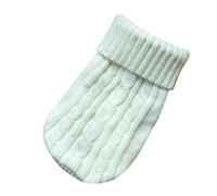 EraAja Ropa Chaqueta de invierno Suéter Perro Perro Perro Cachorro para Gato Pequeño Abrigo Ropa para Mascotas Suéter Divertido Perro (Blanco, L)