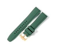 ERAKAFZTTK Compatible Fit For correas de silicona for Longines Conquest L3 Sports Diving Adventure L3.781.4 L3.742.4 Arc Interface de 20 mm y 22 mm.(Darkgreen-Golden-K14,22mm)