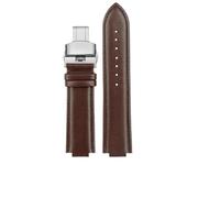 ERAKAFZTTK Correa de cuero de 24 mm for Casio Edifice Ocean Heart Farm Oak EFB-680D-2A ECB-10D.(Brown-Steel-B1,14x24mm)