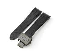 ERAKAFZTTK Correa de cuero for reloj Cartier Santos100 Sandoz, for hombre y mujer, 20 mm y 23 mm.(Black-Black-Z8,23mm)